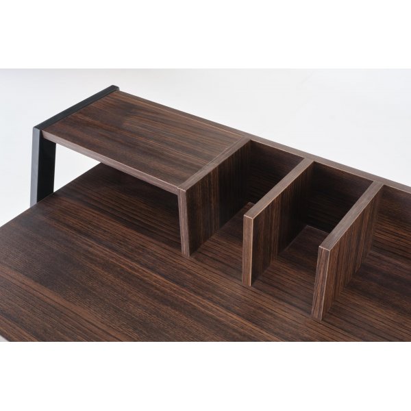 Bureau Tavolin 128x48 cm - Noyer/noir