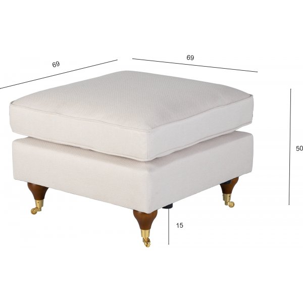 Fotpall Howard i beige tyg - Watford Deluxe Fotpall Howard i beige tyg - Watford Deluxe
