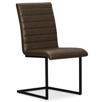 Lazio stol svart metall - Brun PU Lazio stol svart metall - Brun PU