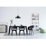 Century matbord 160 cm - Vit/Svart (HPL)