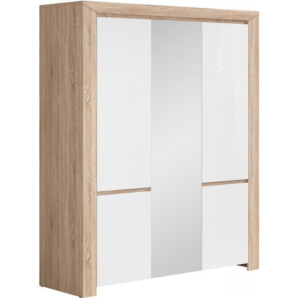 Clark garderob - Ek/vit Clark garderob - Ek/vit