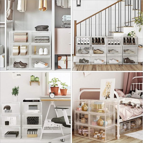 Kenan opbergdoos 36x28 cm, 6-pack - Transparant Kenan opbergdoos 36x28 cm, 6-pack - Transparant