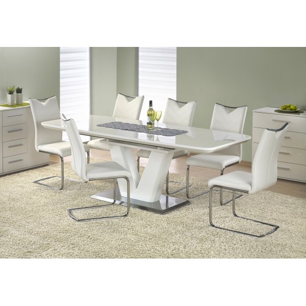 Annelise eettafel 160-220 cm - Wit hoogglans Annelise eettafel 160-220 cm - Wit hoogglans