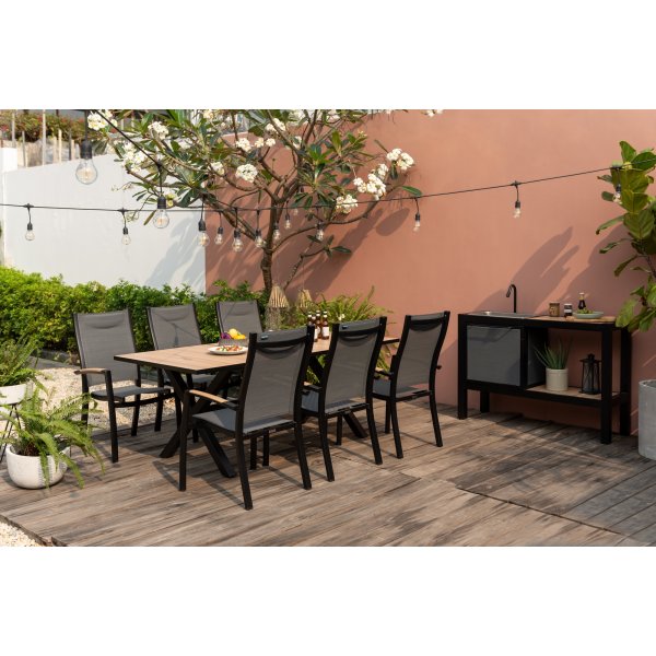 Panama matgrupp 5 - Svart/teak