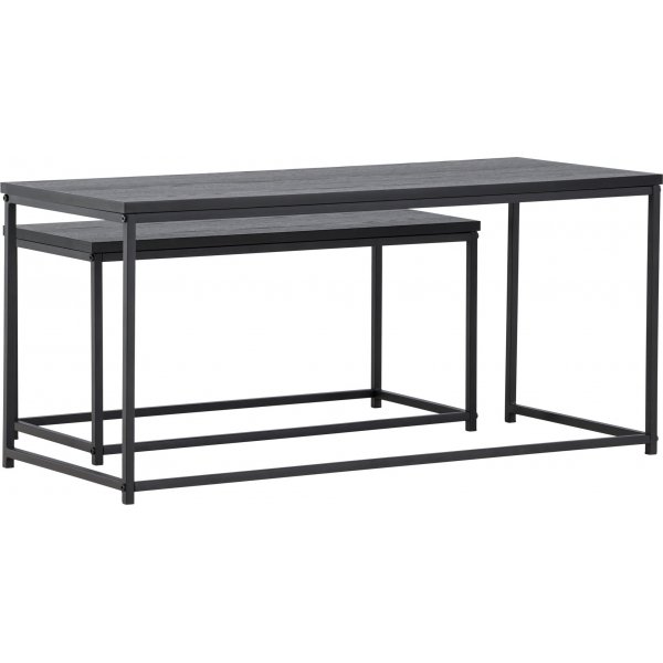 Staal soffbord 43/33 x 100/75 cm - Svart Staal soffbord 43/33 x 100/75 cm - Svart