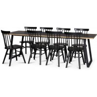 Ramsö 3.0 matgrupp 240x90 cm inkl 8 st svarta Trestle pinnstolar - Svart Högtryckslaminat (HPL) Ramsö 3.0 matgrupp 240x90 cm inkl 8 st svarta Trestle pinnstolar - Svart Högtryckslaminat (HPL)