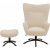 Fauteuil inclinable Talgarth avec repose-pieds - Beige