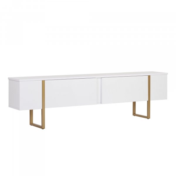 TV-b�nk Orost 180 cm - Vit/guld