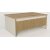 Table basse Sion 90 x 60 cm - Beige/dor/noyer