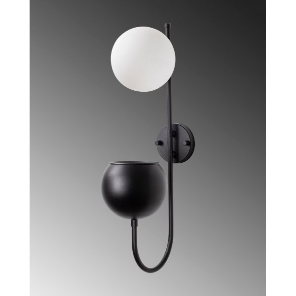 Potter wandlamp 11475 - Zwart/wit