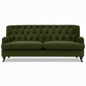 Soffa 215 cm i mörkgrön klädsel - Howard Barkley Soffa 215 cm i mörkgrön klädsel - Howard Barkley