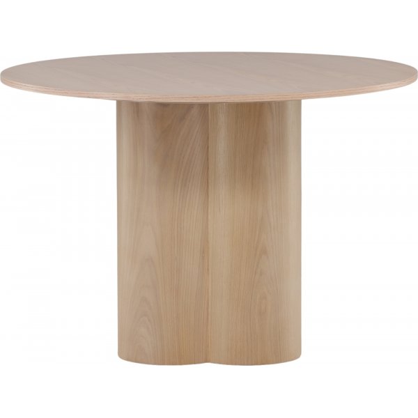 Table à manger ronde 110 cm Blanchi - Olivia Table à manger ronde 110 cm Blanchi - Olivia