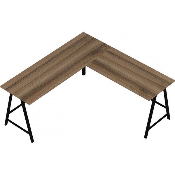 Bureau d'angle Team 180 x 60 cm - Marron fonc