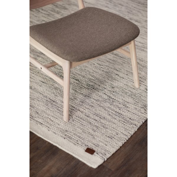 Tapis tufté en laine tissé main Blanc/Noir Tapis tufté en laine tissé main Blanc/Noir