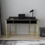 Alma skrivbord 120 x 60 cm - Guld/mrkgr