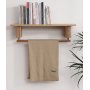 Posh hatthylla i ek med hngare 80 cm