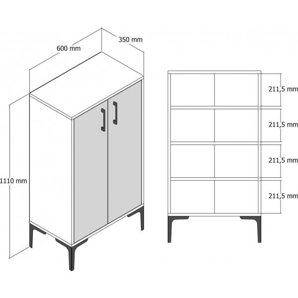 Prague schoenenkast - Wit Prague schoenenkast - Wit