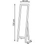 Samir golvspegel 134 cm - Vit