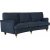 Canap incurv Howard Deluxe de Watford - Bleu + Kit d\\\'entretien des meubles pour textiles