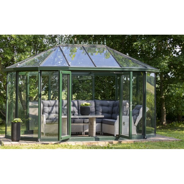 Canap d\\\'angle rglable Wembley avec table - Rotin synthtique clair + Nettoyage textile pour meubles