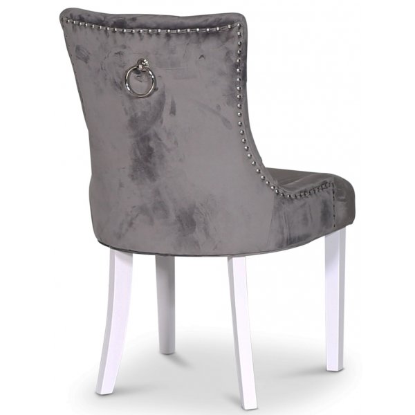 Tuva Decotique stol (Rygghandtag) - Grå sammet Tuva Decotique stol (Rygghandtag) - Grå sammet