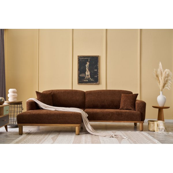 Reims divansoffa vänster - Brun Reims divansoffa vänster - Brun