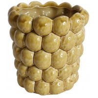 Kruka Big Bouble H16 cm - Gul (Glansig) Kruka Big Bouble H16 cm - Gul (Glansig)