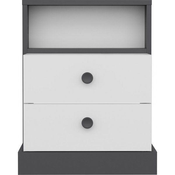 Table de chevet Life - Anthracite/blanc Table de chevet Life - Anthracite/blanc