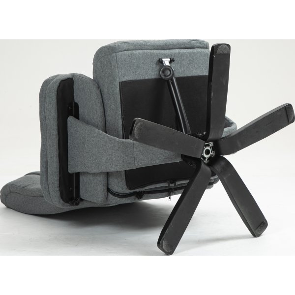 Relaxfauteuil met voetenbank grijs - Oslo Relaxfauteuil met voetenbank grijs - Oslo