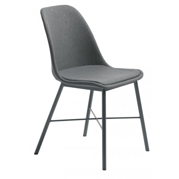 Chaise Cara en tissu gris foncé Chaise Cara en tissu gris foncé