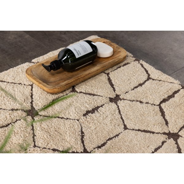 Petrus badrumsmatta 60x90 cm - Beige/mrkbrun