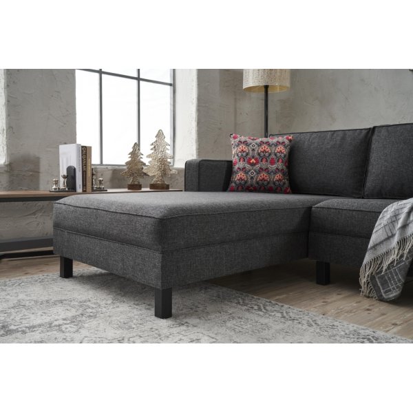 Canapé gauche Kale - Lin anthracite Canapé gauche Kale - Lin anthracite