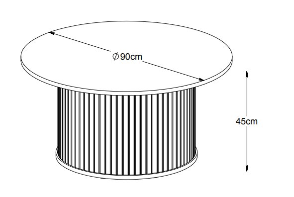 Table basse ronde Mood en chêne fumé Ø90 cm Table basse ronde Mood en chêne fumé Ø90 cm