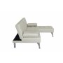 Bdsoffa med divan i beige sammet