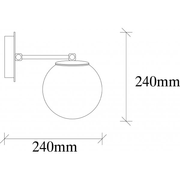 Lorea wandlamp 1 - Zwart