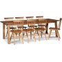 Saltsj matgrupp 240 cm inkl 8 st Orust pinnstol - Oljad ekfanr