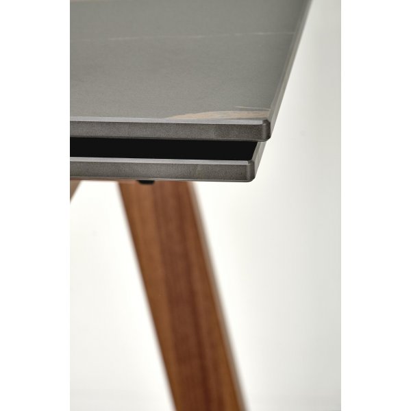 Lozano matbord 140-200 x 82 cm - Svart marmor/valnt