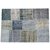 Äkta Patchwork matta Persia - Ljusblå - 140x200 cm