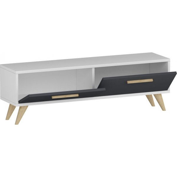Melisa TV-bänk - Vit/antracit Melisa TV-bänk - Vit/antracit