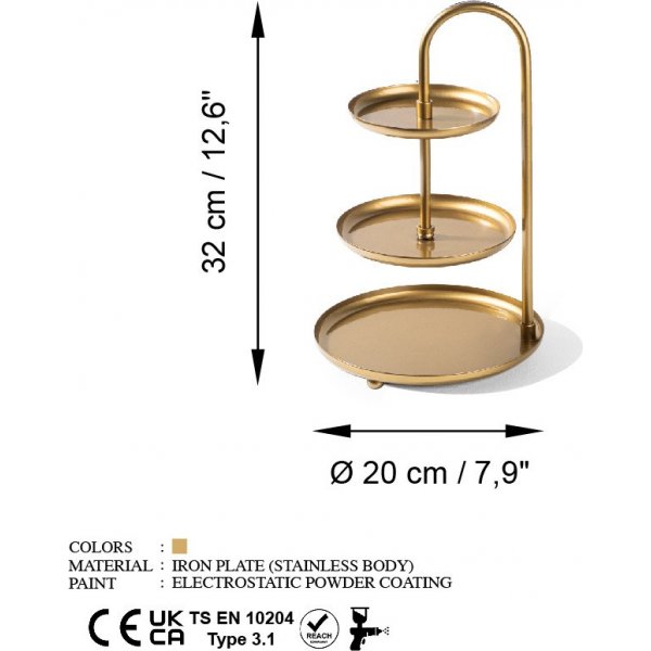 Assiette décorative Kalki - Or Assiette décorative Kalki - Or