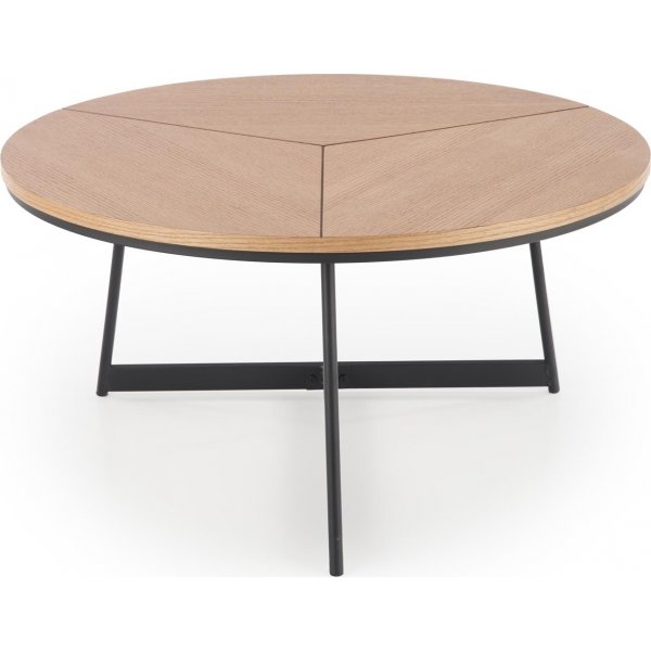 Table basse Polos 80 cm - Chne/noir