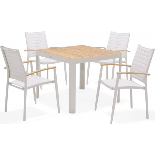 Portals matgrupp 2 - Vit/teak