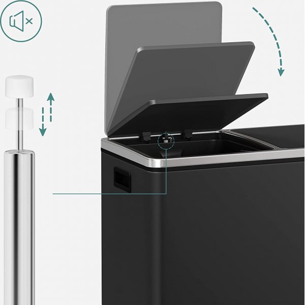 Daloa soptunna 60 l - Svart