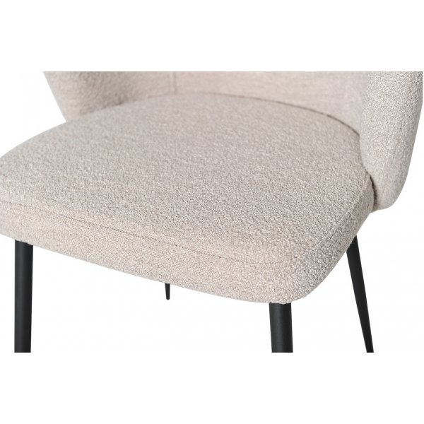 Chaise de salle à manger Iben - Bouclé beige Chaise de salle à manger Iben - Bouclé beige