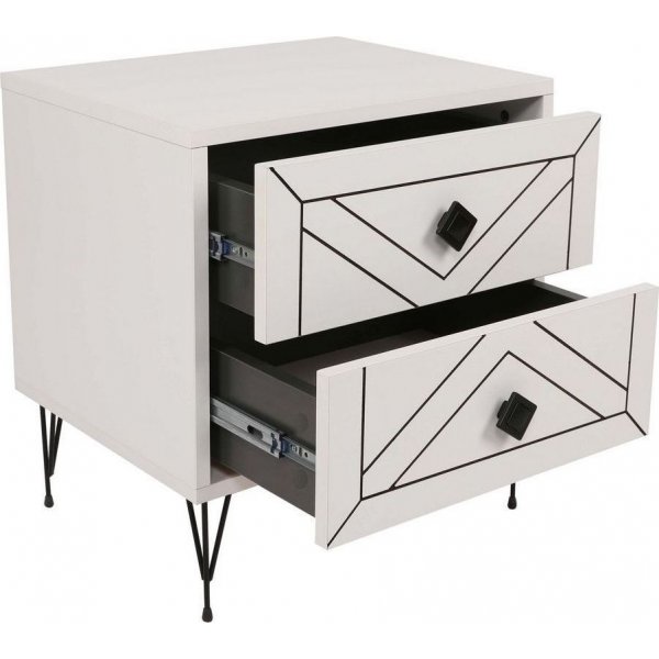 Luna nachtkastje - Wit