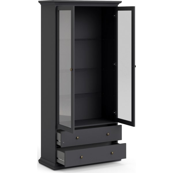 Paris vitrinskåp - Grå Paris vitrinskåp - Grå