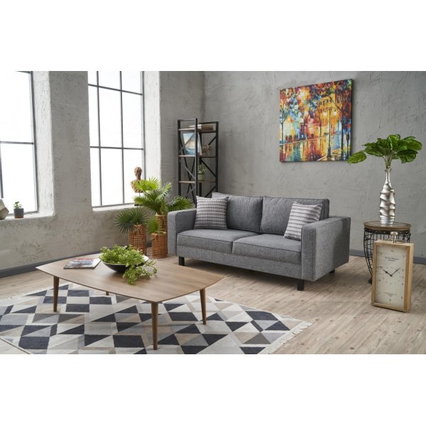 Canapé 2 places Kale - Lin gris Canapé 2 places Kale - Lin gris