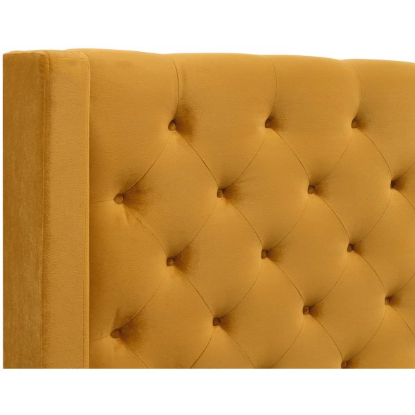 Almedal sänggavel med knappar (Guld Sammet) - Valfri bredd Almedal sänggavel med knappar (Guld Sammet) - Valfri bredd