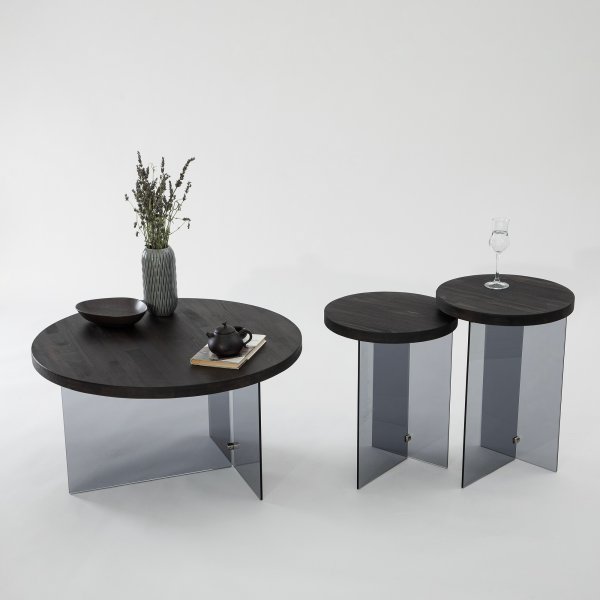 Table basse Serenity Ø70 cm - Anthracite/gris foncé Table basse Serenity Ø70 cm - Anthracite/gris foncé
