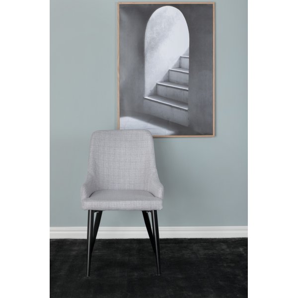 Chaise de salle  manger Paradis - Gris clair/noir